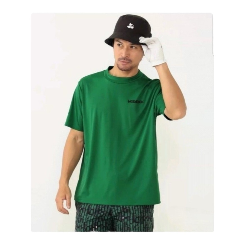 Beams Golf x woodstock japan only mockneck polo shirt NWT